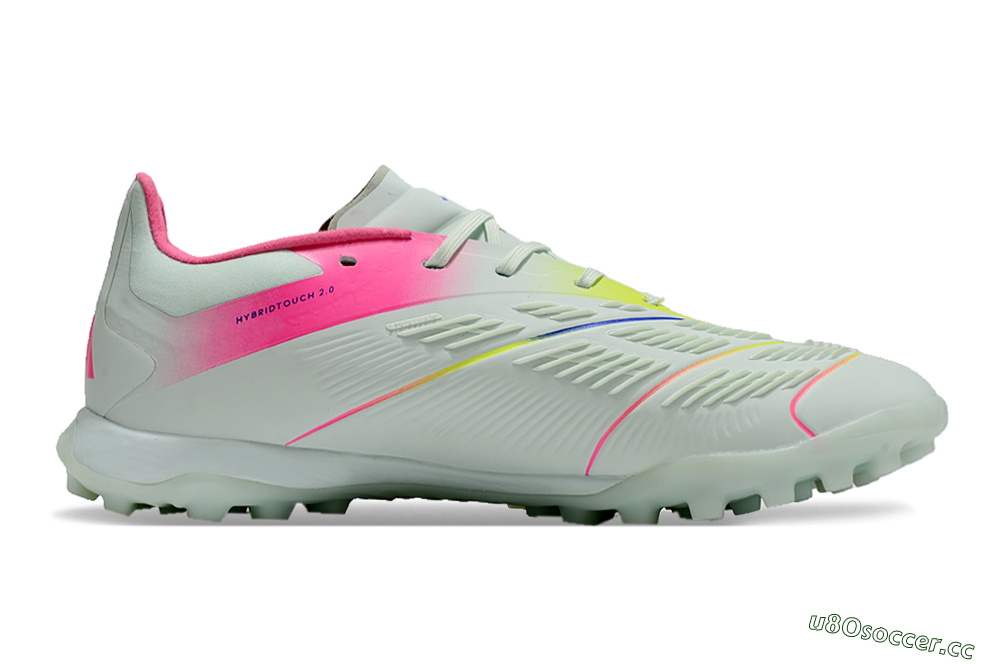 Unisex Adidas Predator 24 Elite TF Artificial Turf Low-Tops Football Shoes - Jade/Pink/Purple 7