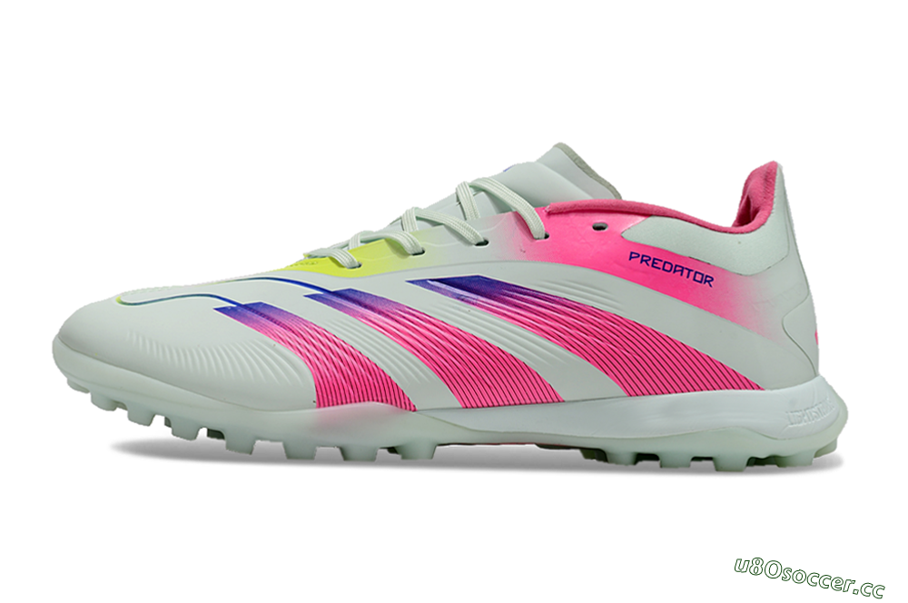Unisex Adidas Predator 24 Elite TF Artificial Turf Low-Tops Football Shoes - Jade/Pink/Purple 0