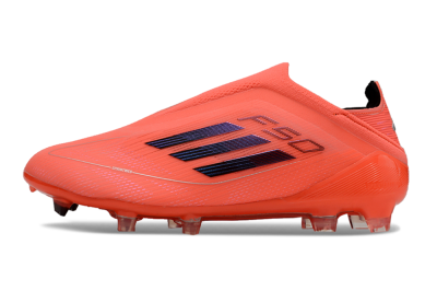 Unisex Adidas F50 Elite Laceless FG Firm Ground Low-Tops Football Boots - Red/Blue/Silver