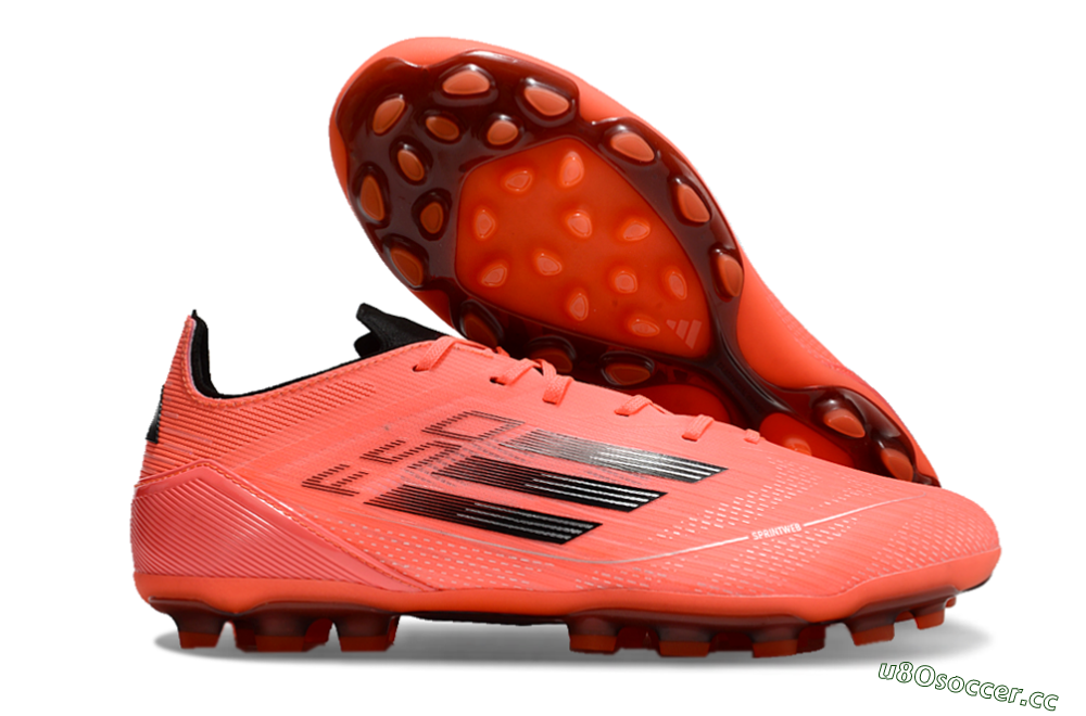 Men's Adidas F50 Elite AG Artificial Grass Low-Tops Football Boots - Red/Black/Silver 2