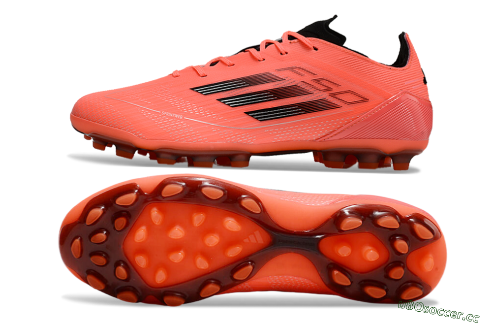 Men's Adidas F50 Elite AG Artificial Grass Low-Tops Football Boots - Red/Black/Silver 1
