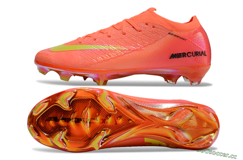 Unisex Nike Air Zoom Mercurial Vapor 15 Elite FG Firm Ground Low-Tops Football Boots - Red/Yellow/Black 1