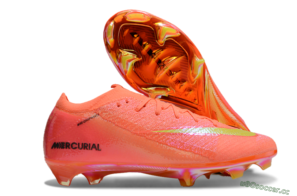 Unisex Nike Air Zoom Mercurial Vapor 15 Elite FG Firm Ground Low-Tops Football Boots - Red/Yellow/Black 2