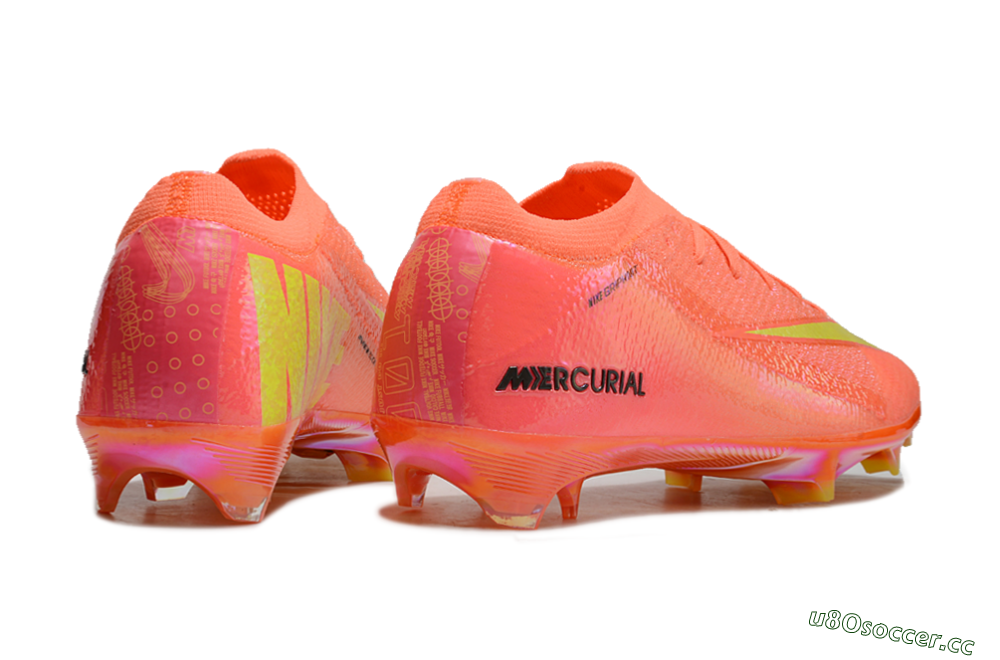 Unisex Nike Air Zoom Mercurial Vapor 15 Elite FG Firm Ground Low-Tops Football Boots - Red/Yellow/Black 6
