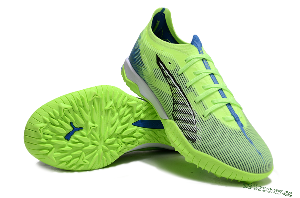 Men's Puma Ultra Ultimate TF Artificial Turf Low-Tops Football Shoes - Yellow/White/Blue 3