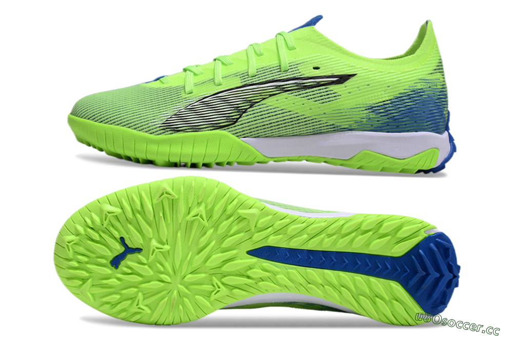 Men's Puma Ultra Ultimate TF Artificial Turf Low-Tops Football Shoes - Yellow/White/Blue 1