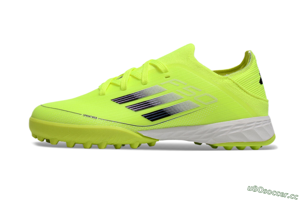 Kids Adidas F50 Elite TF Artificial Turf Low-Tops Football Shoes - Yellow/Black/White 0
