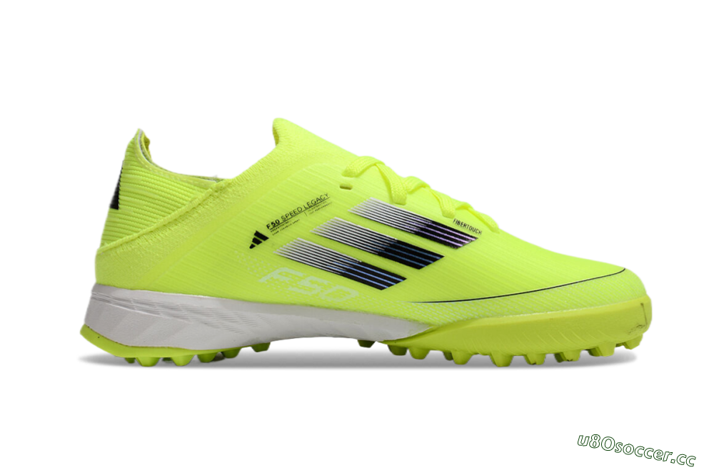 Kids Adidas F50 Elite TF Artificial Turf Low-Tops Football Shoes - Yellow/Black/White 6