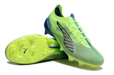 Men's Puma Ultra Ultimate FG Firm Ground Low-Tops Football Boots - Yellow/White/Blue