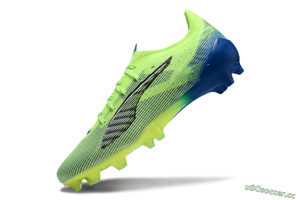 Men's Puma Ultra Ultimate FG Firm Ground Low-Tops Football Boots - Yellow/White/Blue 5