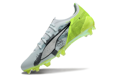Men's Puma Ultra Ultimate FG Firm Ground Low-Tops Football Boots - Jade/White/Yellow