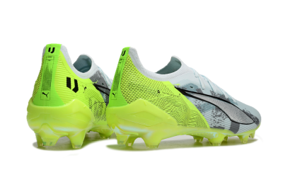 Men's Puma Ultra Ultimate FG Firm Ground Low-Tops Football Boots - Jade/White/Yellow