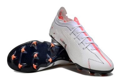 Men's Puma Future Ultimate FG Firm Ground Low-Tops Football Boots - White/Pink/Black