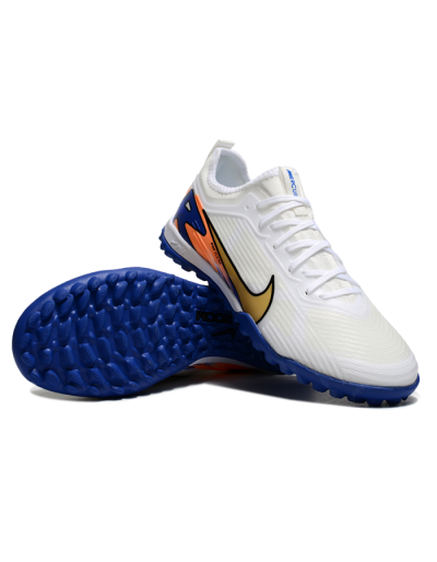 Unisex Nike Air Zoom Mercurial Vapor 16 Elite TF Artificial Turf Low-Tops Football Shoes - White/Gold/Orange/Blue