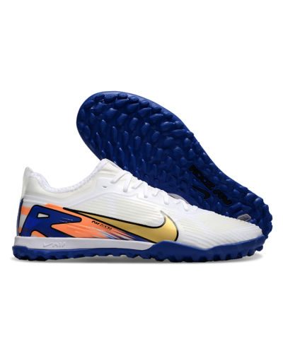 Unisex Nike Air Zoom Mercurial Vapor 16 Elite TF Artificial Turf Low-Tops Football Shoes - White/Gold/Orange/Blue