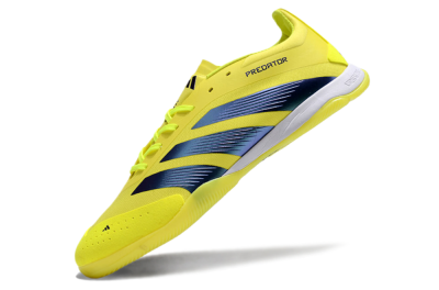 Unisex Adidas Predator 24 Elite IC Indoor & Futsal Low-Tops Football Shoes - Yellow/Blue/White