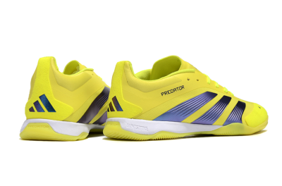 Unisex Adidas Predator 24 Elite IC Indoor & Futsal Low-Tops Football Shoes - Yellow/Blue/White