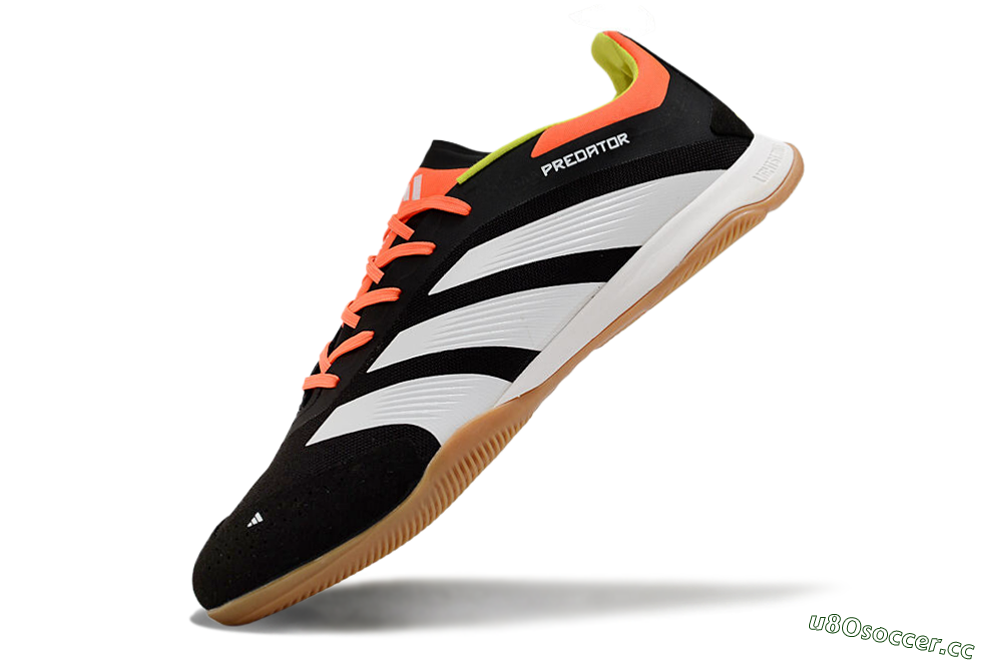 Men's Adidas Predator 24 Elite IC Indoor & Futsal Low-Tops Football Shoes - Black/White/Red 5