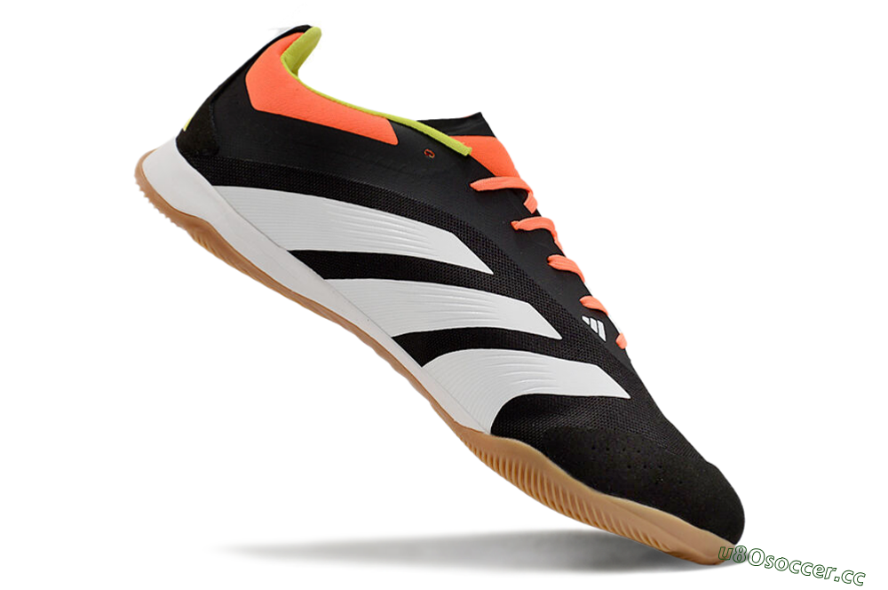 Men's Adidas Predator 24 Elite IC Indoor & Futsal Low-Tops Football Shoes - Black/White/Red 4