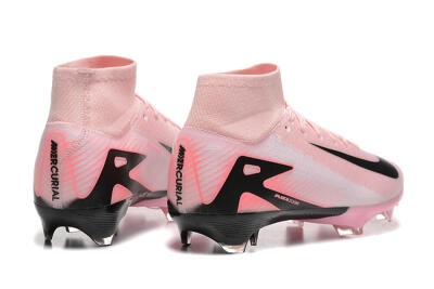 Men's Nike Air Zoom Mercurial Superfly 10 Elite FG Firm Ground High-Tops Football Boots - Pink/Black