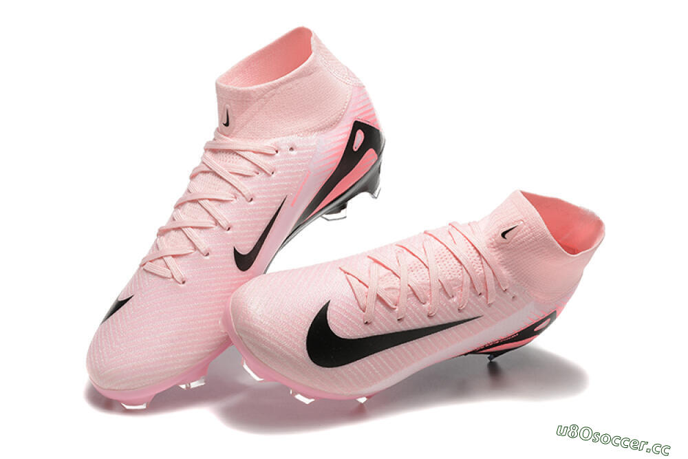 Men's Nike Air Zoom Mercurial Superfly 10 Elite FG Firm Ground High-Tops Football Boots - Pink/Black 6