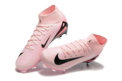 Men's Nike Air Zoom Mercurial Superfly 10 Elite FG Firm Ground High-Tops Football Boots - Pink/Black