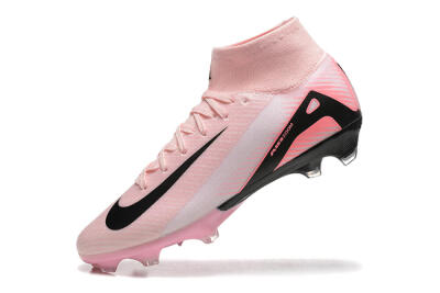 Men's Nike Air Zoom Mercurial Superfly 10 Elite FG Firm Ground High-Tops Football Boots - Pink/Black