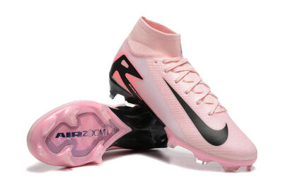 Men's Nike Air Zoom Mercurial Superfly 10 Elite FG Firm Ground High-Tops Football Boots - Pink/Black