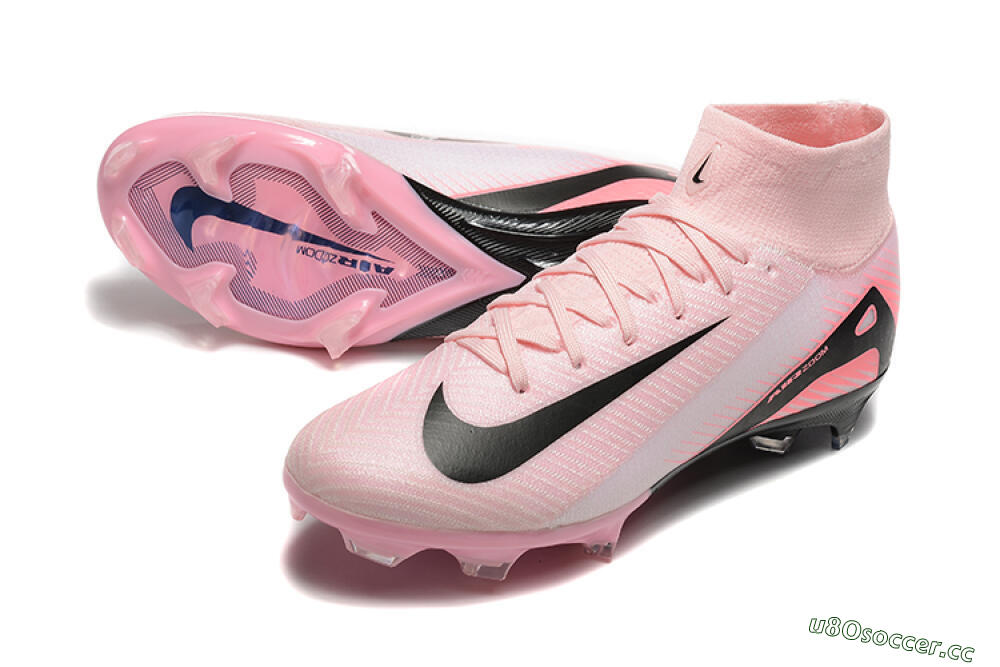 Men's Nike Air Zoom Mercurial Superfly 10 Elite FG Firm Ground High-Tops Football Boots - Pink/Black 3