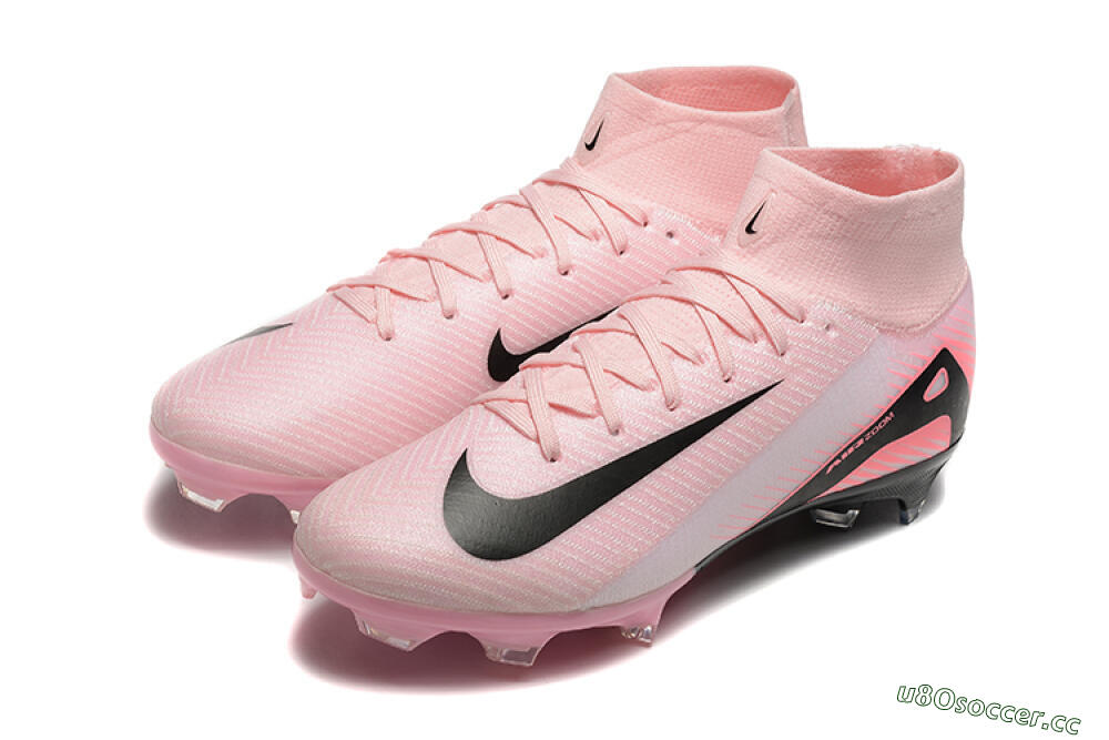 Men's Nike Air Zoom Mercurial Superfly 10 Elite FG Firm Ground High-Tops Football Boots - Pink/Black 5