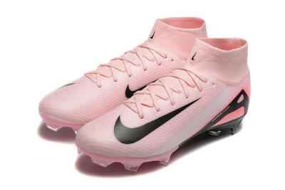 Men's Nike Air Zoom Mercurial Superfly 10 Elite FG Firm Ground High-Tops Football Boots - Pink/Black