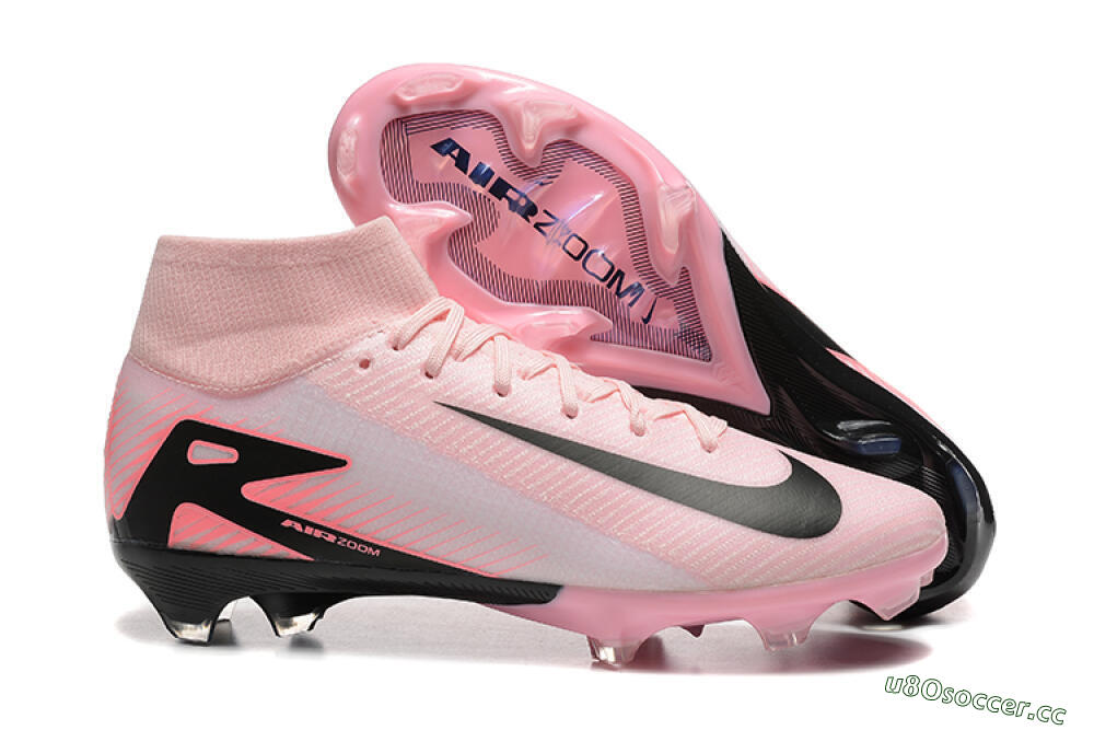 Men's Nike Air Zoom Mercurial Superfly 10 Elite FG Firm Ground High-Tops Football Boots - Pink/Black 2