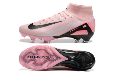 Men's Nike Air Zoom Mercurial Superfly 10 Elite FG Firm Ground High-Tops Football Boots - Pink/Black