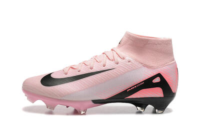 Men's Nike Air Zoom Mercurial Superfly 10 Elite FG Firm Ground High-Tops Football Boots - Pink/Black