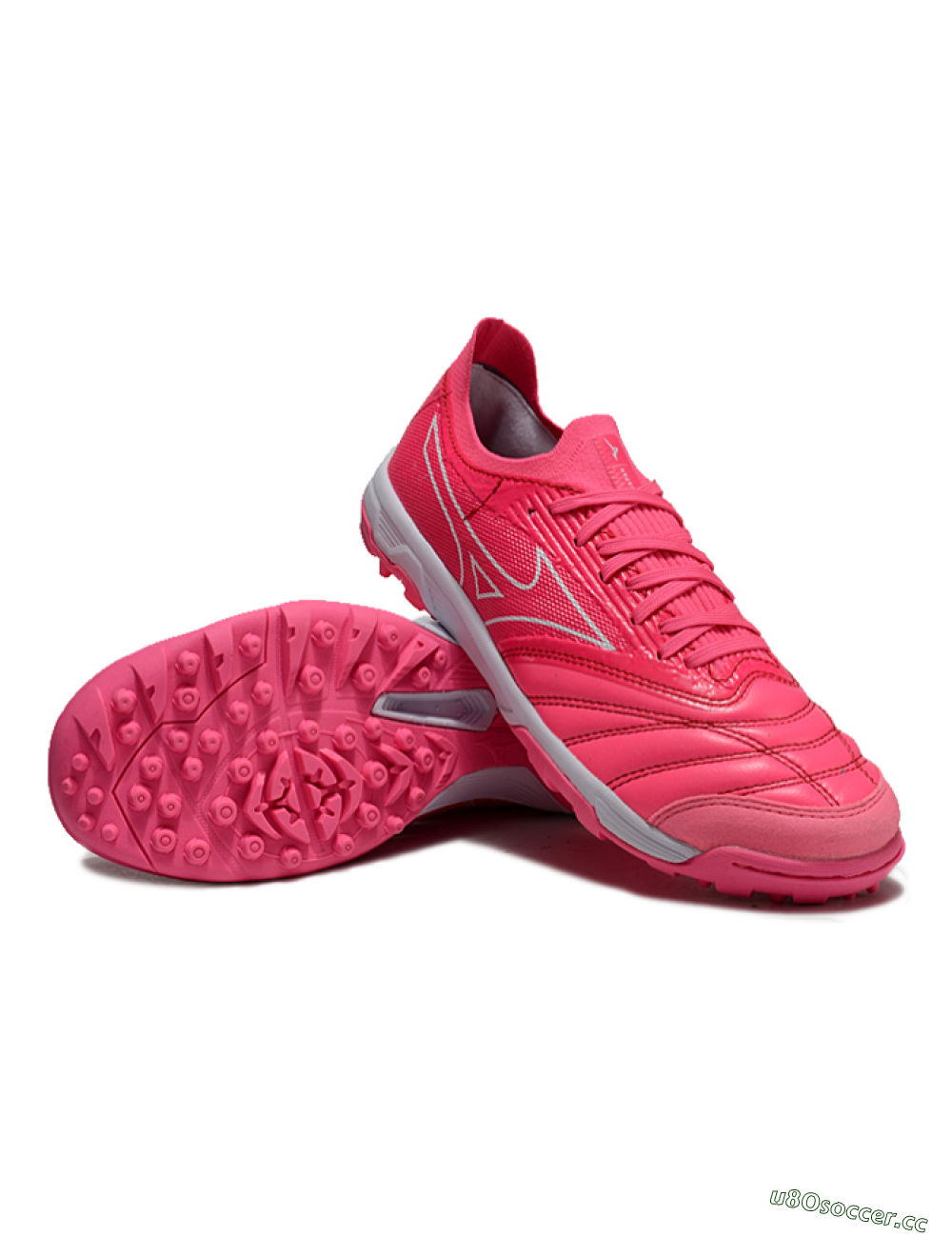 Men's Mizuno Morelia Neo Sala TF Artificial Turf Low-Tops Football Shoes - Pink/White 3
