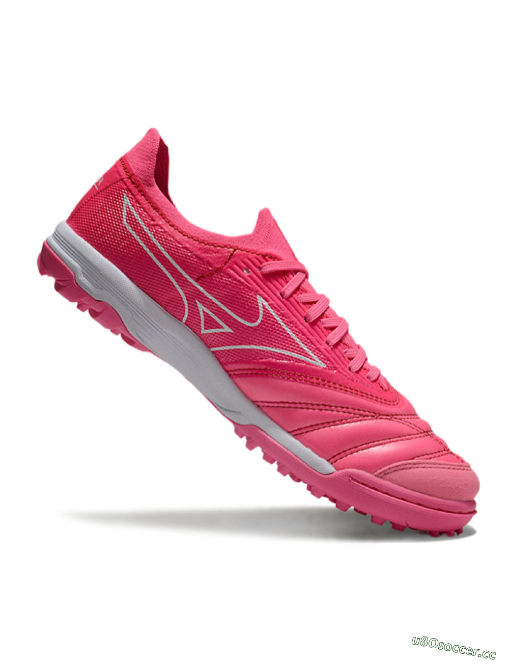 Men's Mizuno Morelia Neo Sala TF Artificial Turf Low-Tops Football Shoes - Pink/White 4