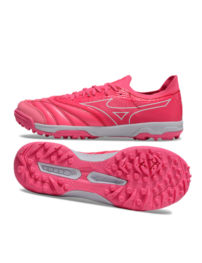 Men's Mizuno Morelia Neo Sala TF Artificial Turf Low-Tops Football Shoes - Pink/White
