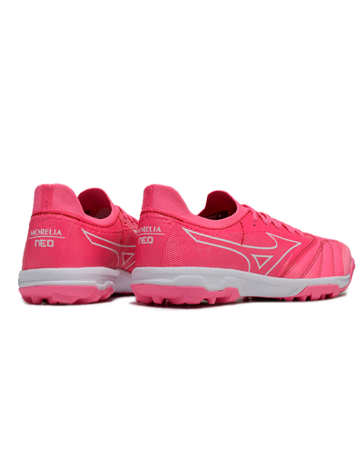 Men's Mizuno Morelia Neo Sala TF Artificial Turf Low-Tops Football Shoes - Pink/White