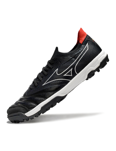 Men's Mizuno Morelia Neo Sala TF Artificial Turf Low-Tops Football Shoes - Black/White/Red