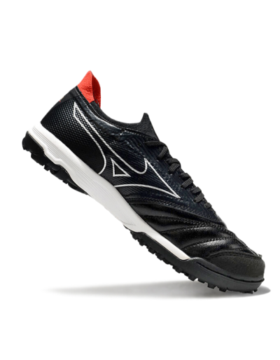 Men's Mizuno Morelia Neo Sala TF Artificial Turf Low-Tops Football Shoes - Black/White/Red