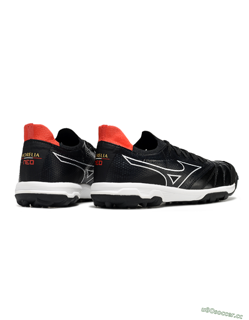 Men's Mizuno Morelia Neo Sala TF Artificial Turf Low-Tops Football Shoes - Black/White/Red 6