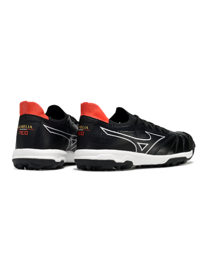 Men's Mizuno Morelia Neo Sala TF Artificial Turf Low-Tops Football Shoes - Black/White/Red