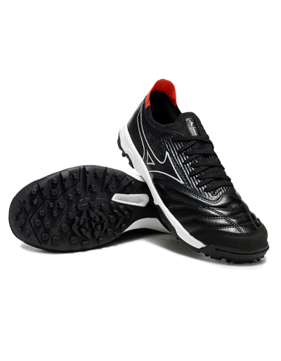 Men's Mizuno Morelia Neo Sala TF Artificial Turf Low-Tops Football Shoes - Black/White/Red