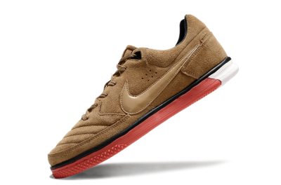 Men's Nike Street Gato IC Indoor & Futsal Low-Tops Football Shoes - Brown/Red/White
