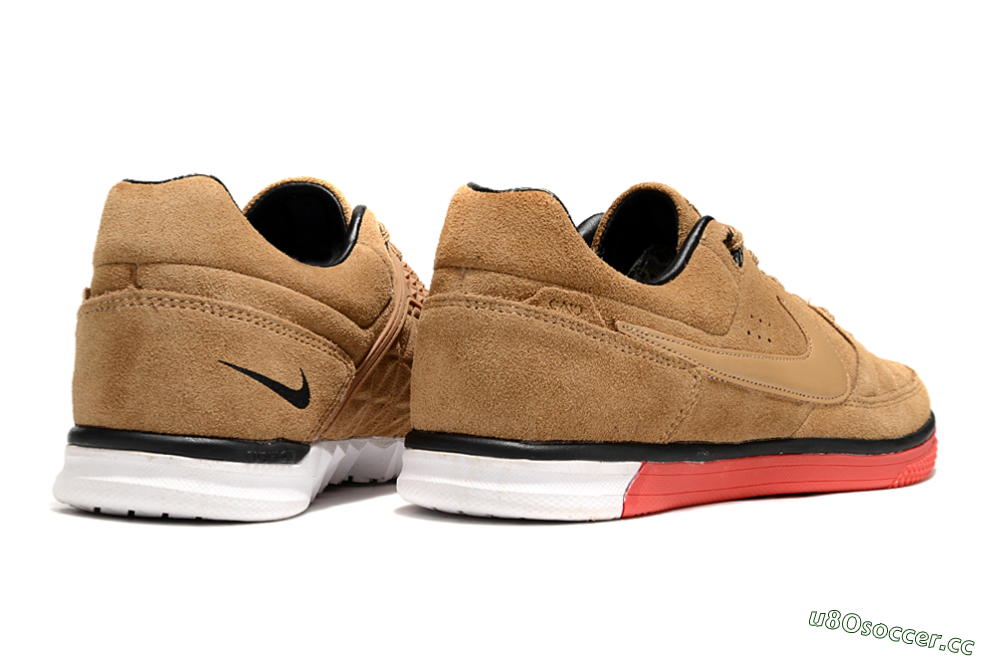 Men's Nike Street Gato IC Indoor & Futsal Low-Tops Football Shoes - Brown/Red/White 6