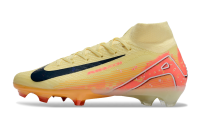 Men's Nike Air Zoom Mercurial Superfly 10 Elite FG Firm Ground High-Tops Football Boots - Yellow/Red/Black
