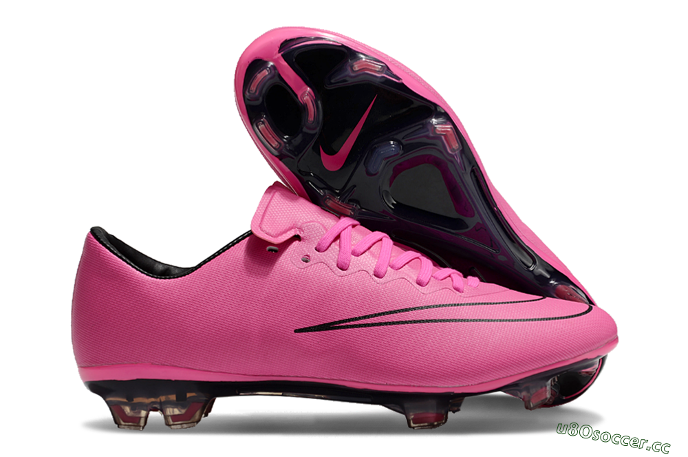 Men's Nike Mercurial Vapor 10 FG Firm Ground Low-Tops Football Boots - Pink/Black 2
