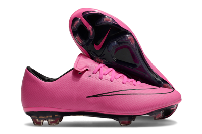 Men's Nike Mercurial Vapor 10 FG Firm Ground Low-Tops Football Boots - Pink/Black