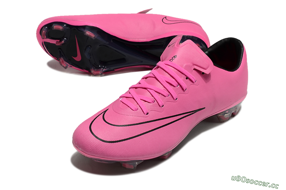 Men's Nike Mercurial Vapor 10 FG Firm Ground Low-Tops Football Boots - Pink/Black 3