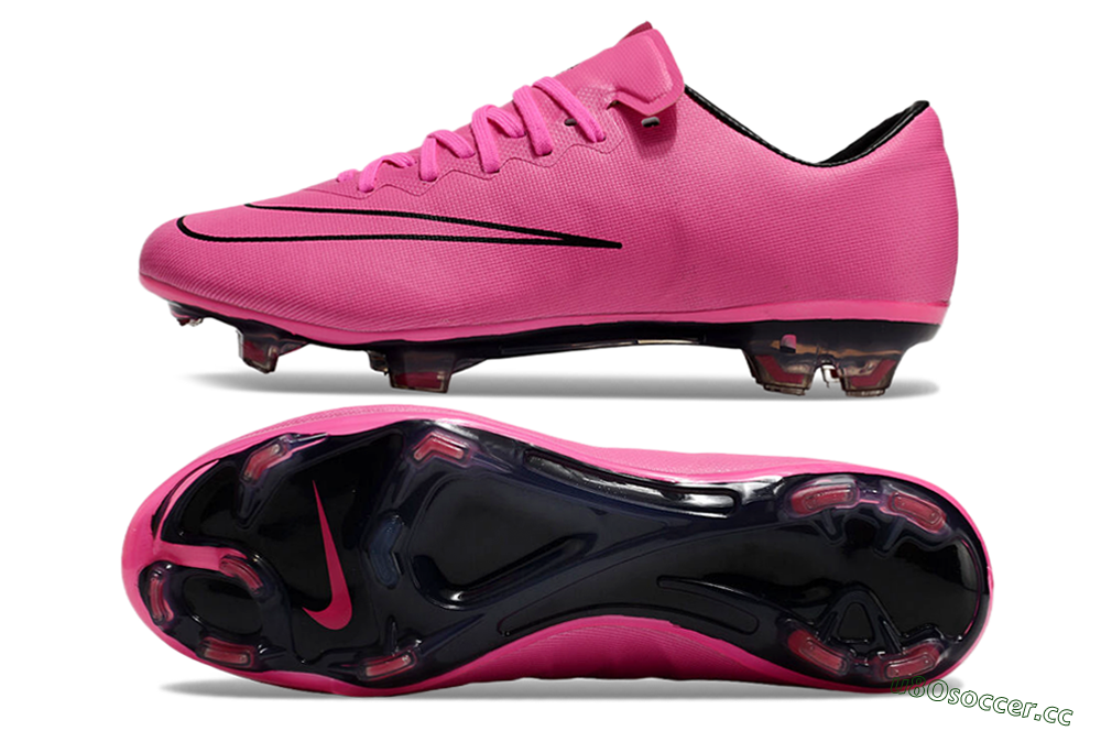 Men's Nike Mercurial Vapor 10 FG Firm Ground Low-Tops Football Boots - Pink/Black 1